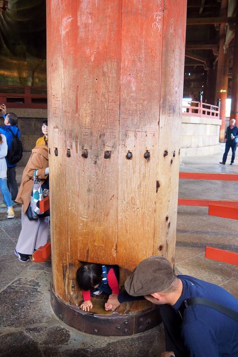 Le pilier percé du Todaiji Daibutsu Den (Nara)
Altitude : 108 mètres