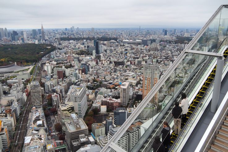 Dans la tour Shibuya Sky
Altitude : 285 mètres