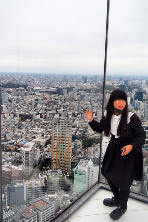 Dans la tour Shibuya Sky
Altitude : 91 mètres