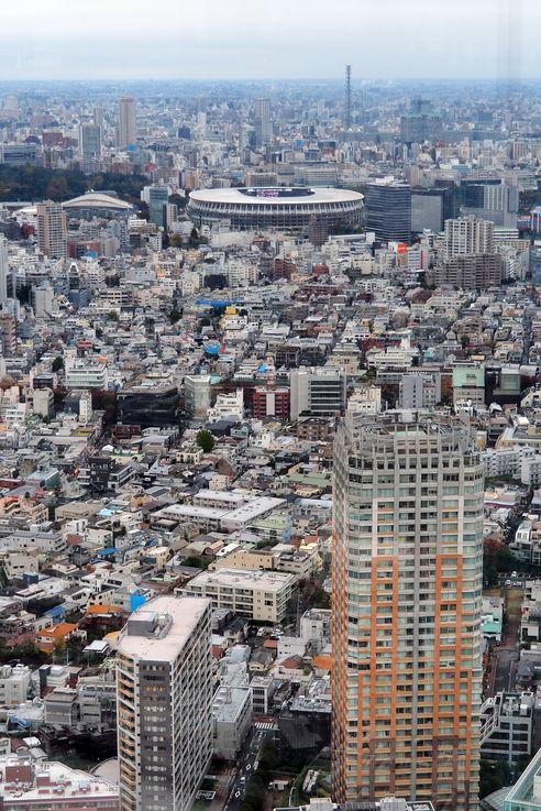 Dans la tour Shibuya Sky
Altitude : 96 mètres