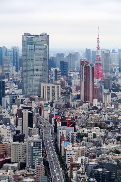 Dans la tour Shibuya Sky
Altitude : 124 mètres