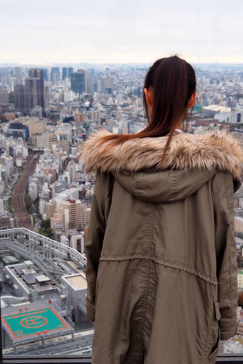 Dans la tour Shibuya Sky
Altitude : 128 mètres