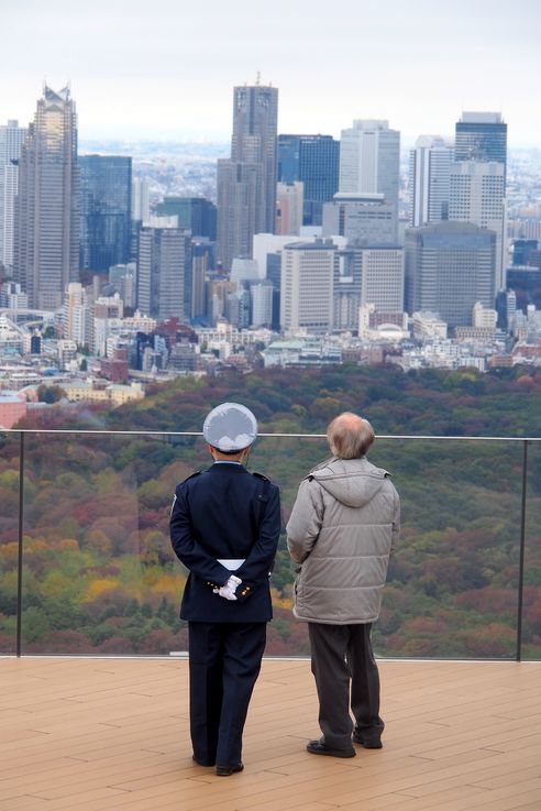 Dans la tour Shibuya Sky
Altitude : 126 mètres