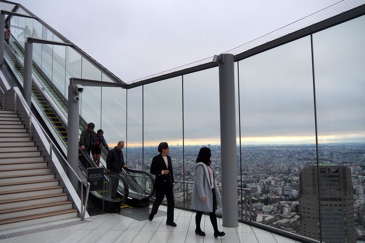 Dans la tour Shibuya Sky
Altitude : 158 mètres