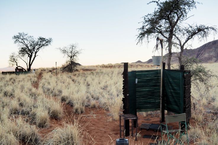 La douche du campement Trek Tok Tokkie