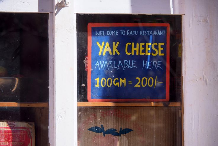 Vente de Yak Cheese au Raju restaurant
Altitude : 3747 mètres