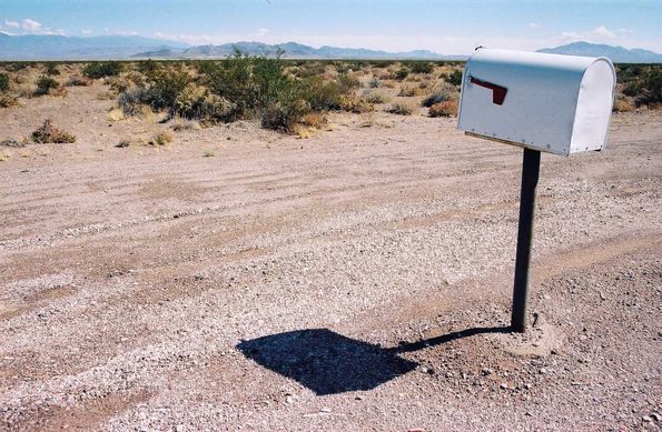 Boîte aux lettre dans la vallée de la mort...