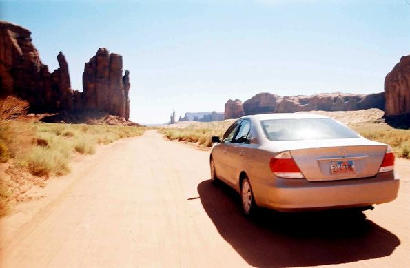 Notre voiture à Monument Valley