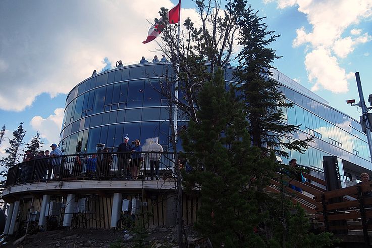 Station supérieure du téléphérique de Sulphur Mountain à Banff.