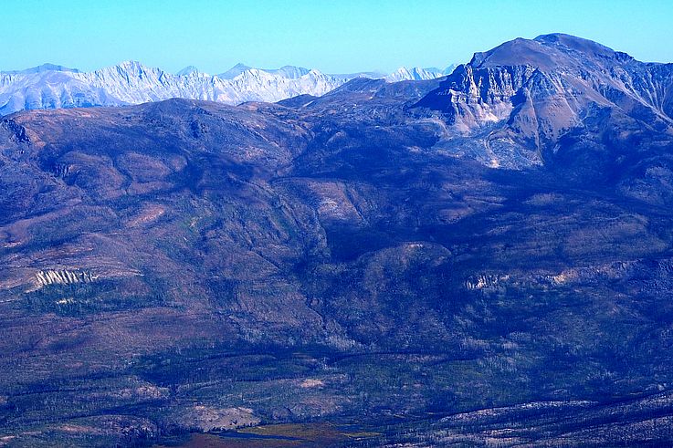 Massif du mont The Whistlers dans les montagnes Rocheuses, parc national Jasper.
