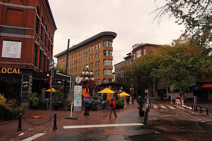 Hotel Europe at Maple Tree Square, Gastown neighborhood, Vancouver.