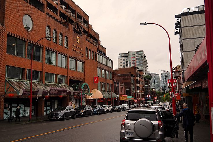 Sun Wah Centre on Keefer Street in the Chinatown district, Vancouver.