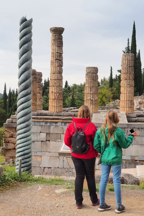 La Columna Serpentina en el Santuario de Delfos