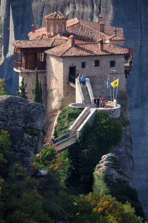 The Roussanou Monastery in Meteora