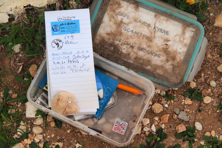 Geocaching en el faro del cabo de Lefkada