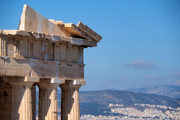 Los Propileos de la Acrópolis en Atenas