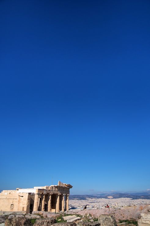 Los Propileos de la Acrópolis en Atenas