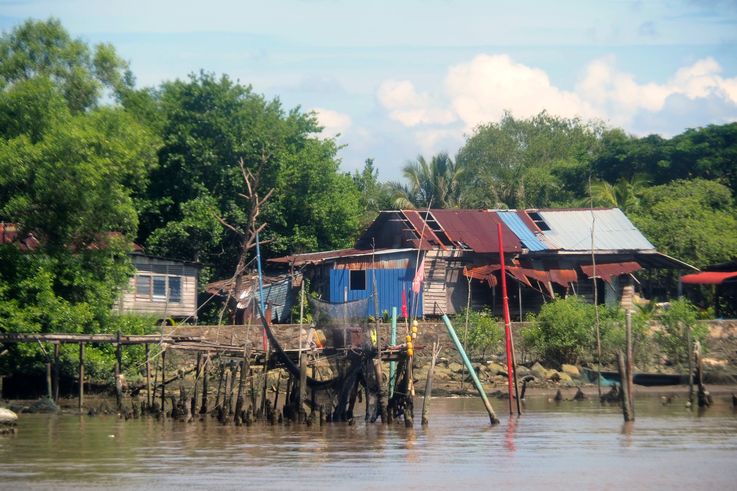 Village de pêcheurs et maisons en bois à Kuala Kedah.
Altitude : 19 mètres