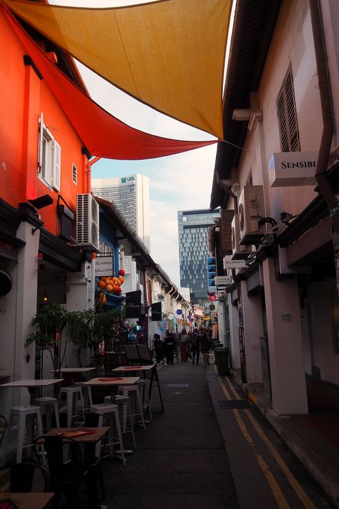 Shophouses colorées de la rue Haji Lane.
Altitude : 16 mètres