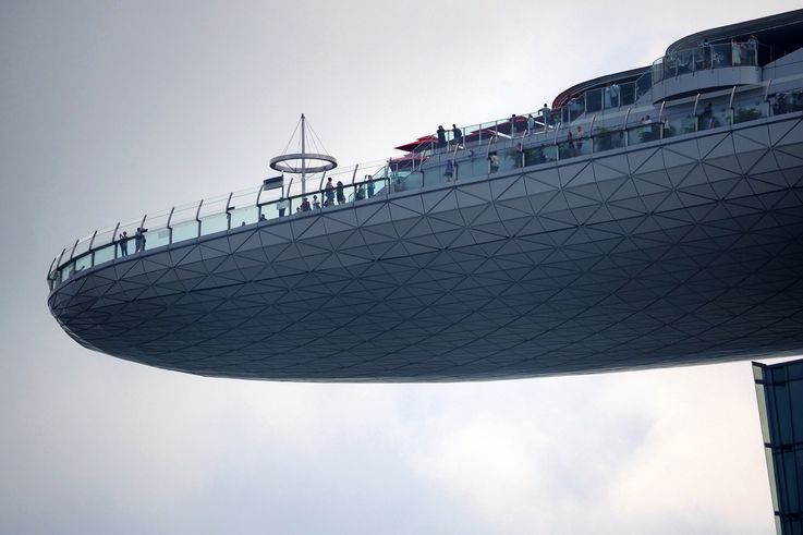 Plateforme d'observation SkyPark du Marina Bay Sands.
Altitude : 5 mètres